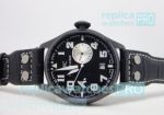 Copy IWC Big Pilot 7 Days Black Dial Silver Bezel Watch 5002